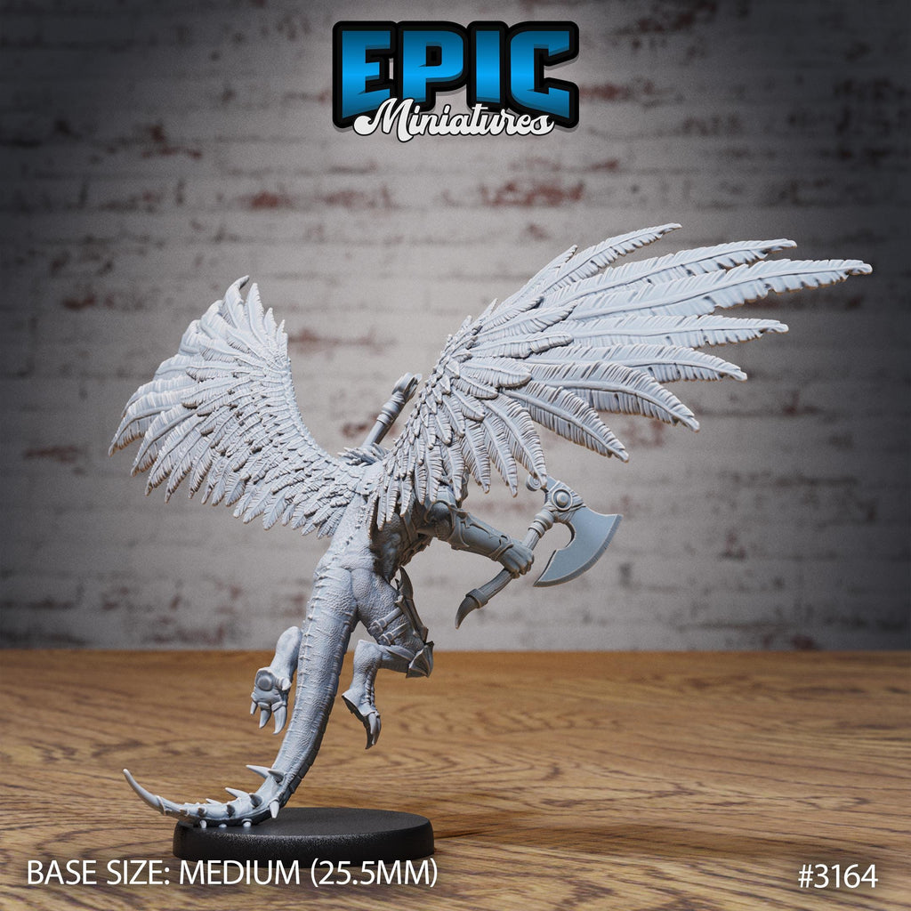 Winged Half Dragon Set of 5 DND miniature Dragons Reign photo 12