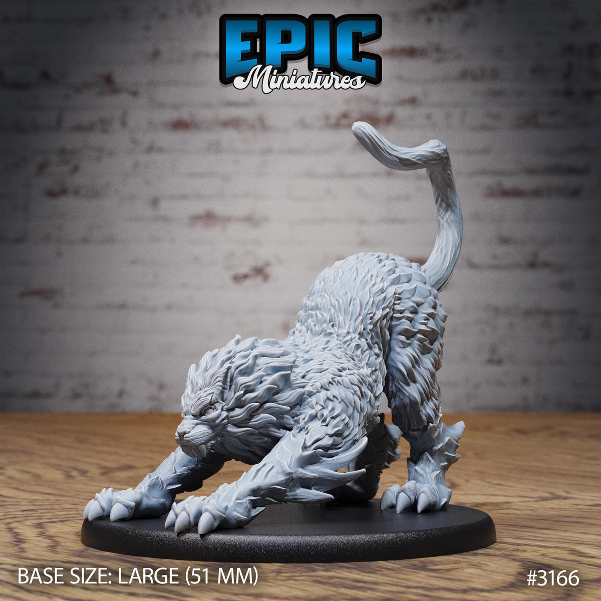 Draconic Tiger Option #3166 front DND miniature Dragons Reign 16k resin
