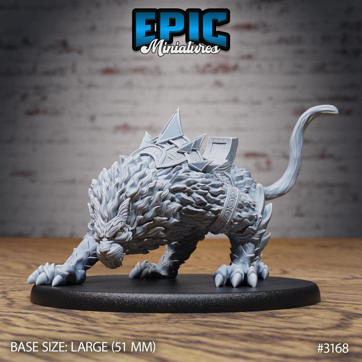 Draconic Tiger Option #3168 front DND miniature Dragons Reign 16k resin