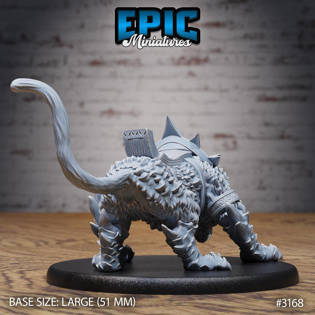 Draconic Tiger Option #3168 back DND miniature Dragons Reign 16k resin