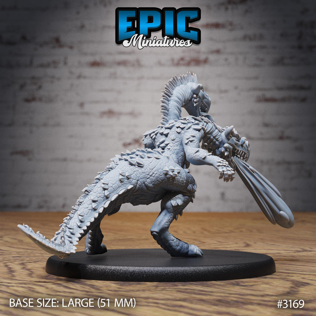 Two Headed Dragon Adventurer Option #3169 back DND miniature Dragons Reign 16k resin