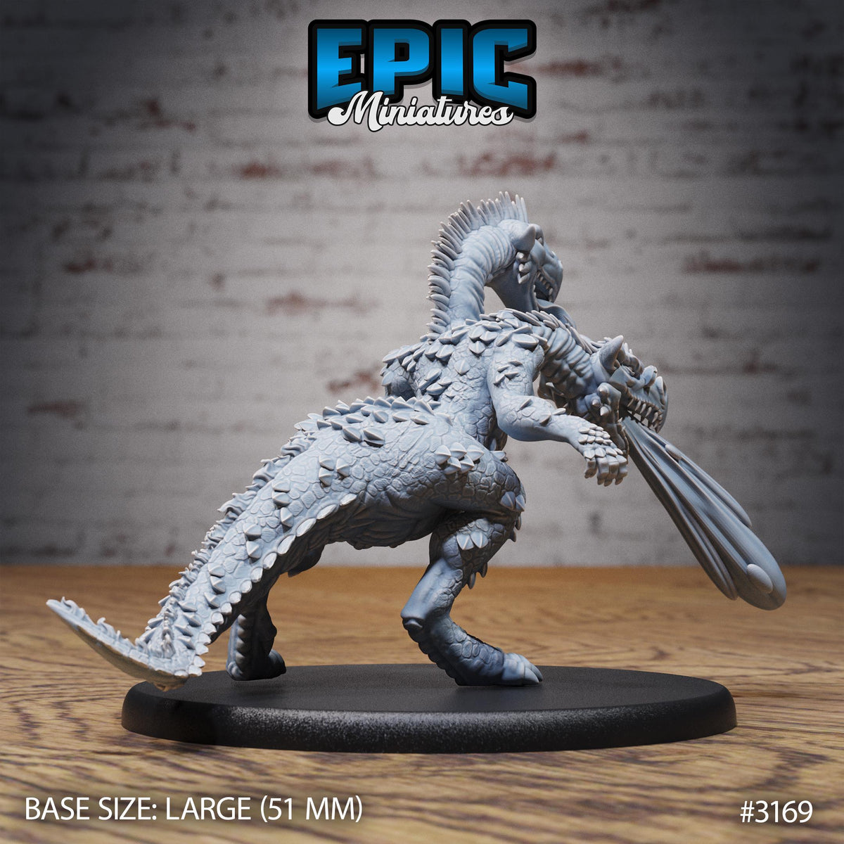 Two Headed Dragon Adventurer Option #3169 back DND miniature Dragons Reign 16k resin