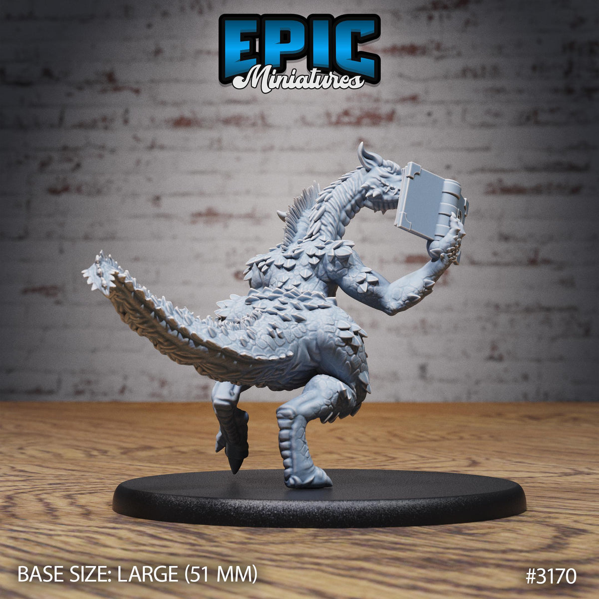 Two Headed Dragon Adventurer Option #3170 back DND miniature Dragons Reign 16k resin