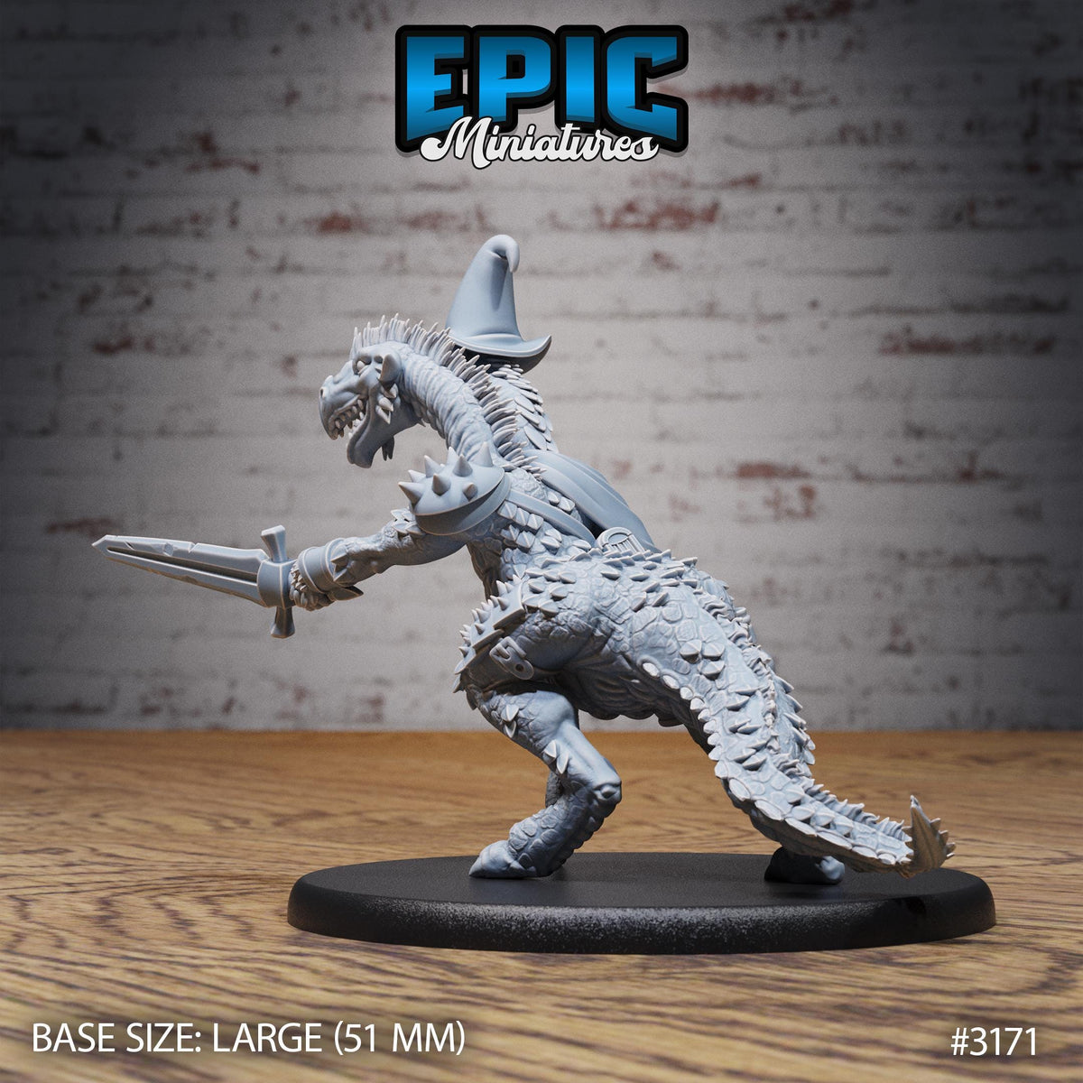 Two Headed Dragon Adventurer Option #3171 back DND miniature Dragons Reign 16k resin