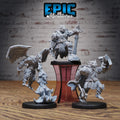 Dragonborn Warrior Set of 3 DND miniatures group photo Dragons Reign