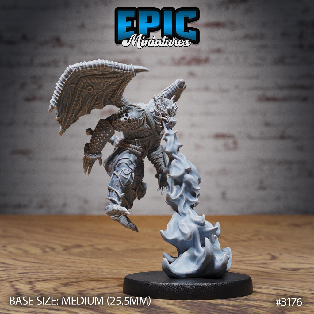 Dragonborn Warrior Option #3176 front DND miniature Dragons Reign 16k resin