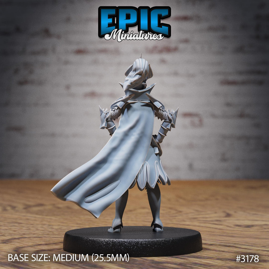 Hunters Guild Female Knight Option #3178 back DND miniature Dragons Reign 16k resin