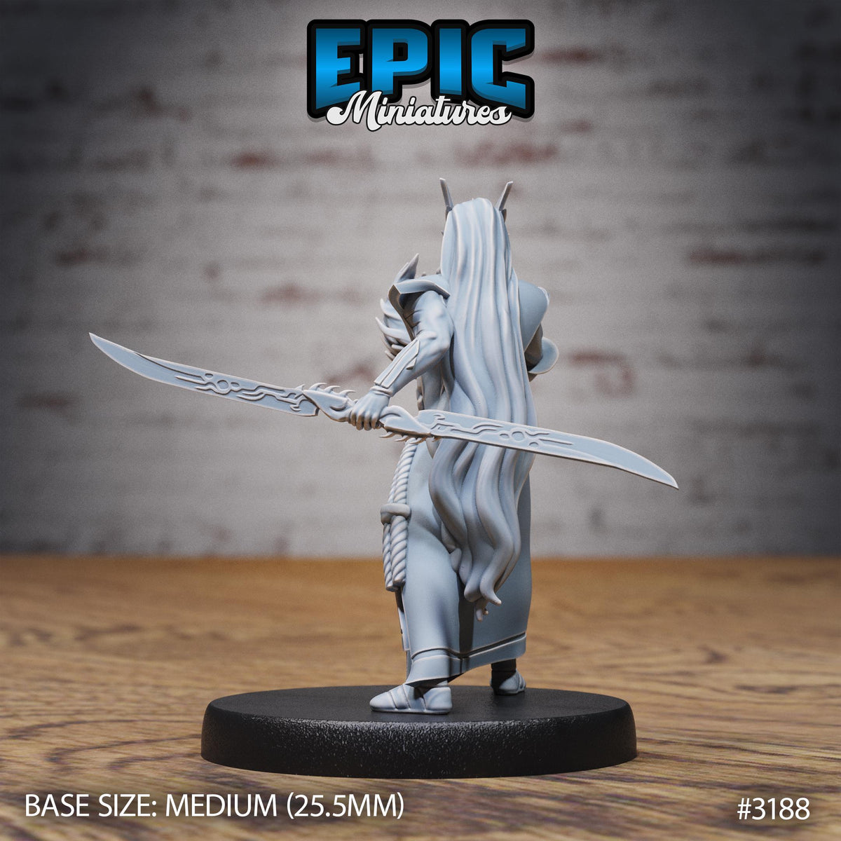 Hunters Guild Elven Red Mage Option #3188 back DND miniature Dragons Reign 16k resin