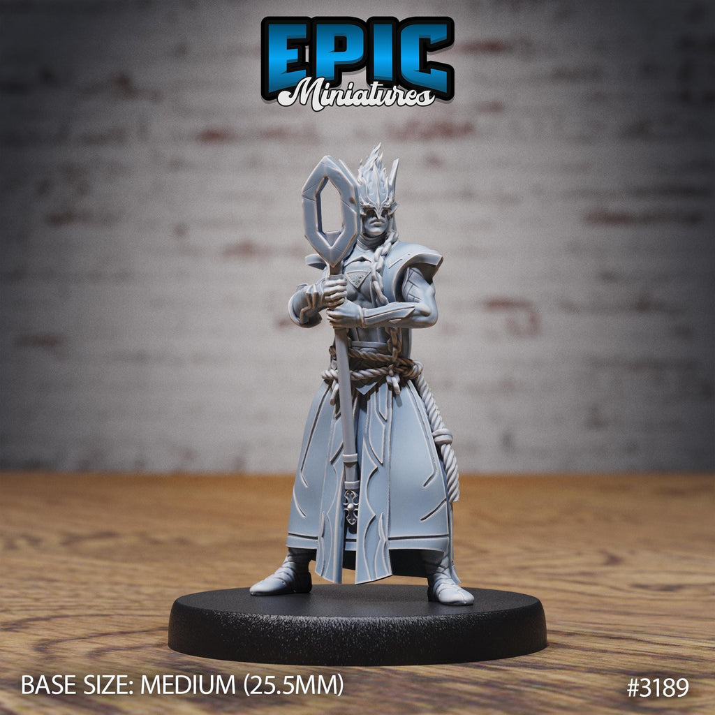 Hunters Guild Elven Red Mage Option #3189 front DND miniature Dragons Reign 16k resin