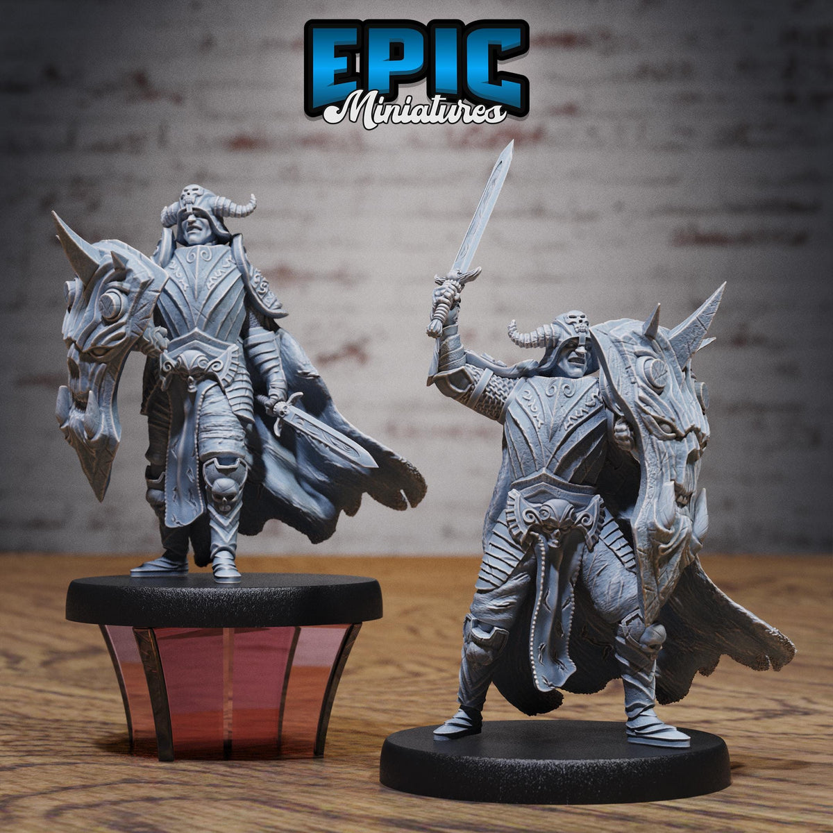 Hunters Guild Drake Knight Set of 2 DND miniatures group photo Dragons Reign