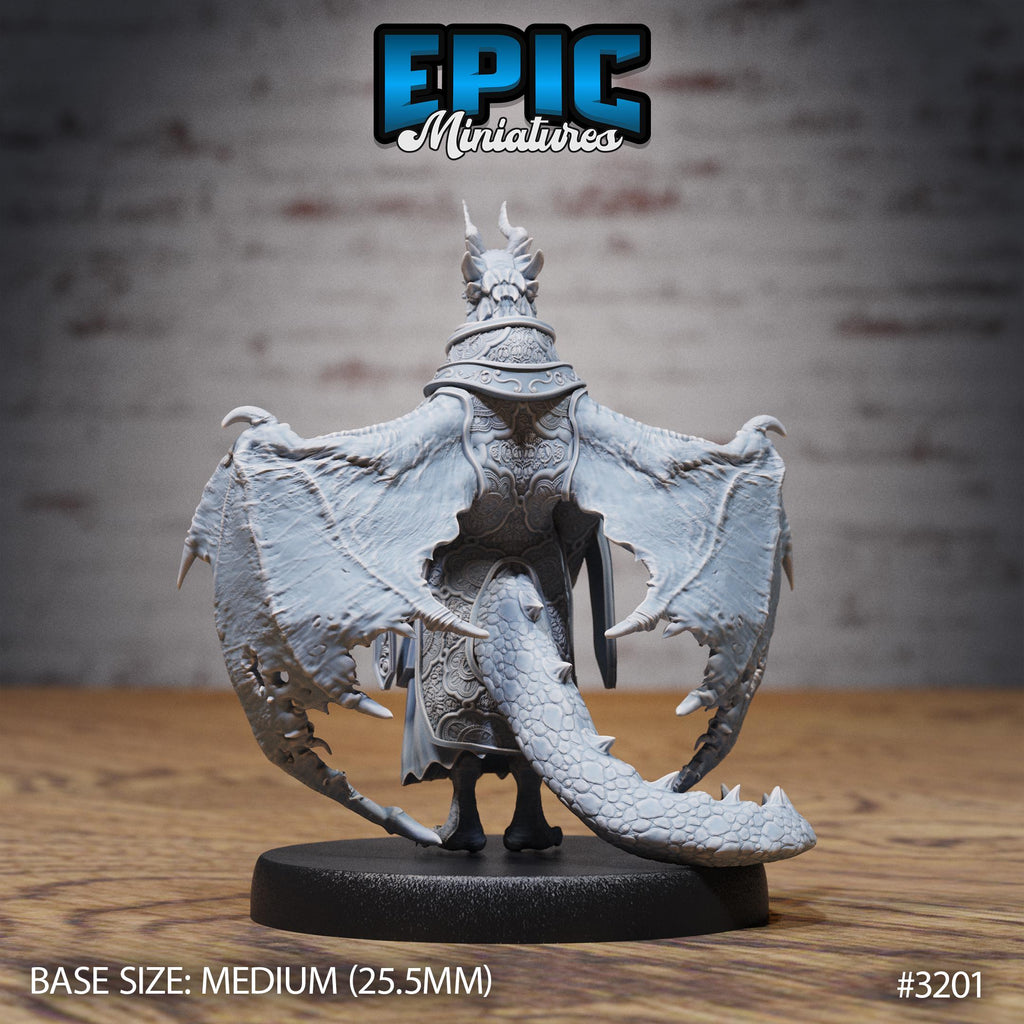 Hunters Guild Bahamut Cleric Option #3201 back DND miniature Dragons Reign 16k resin