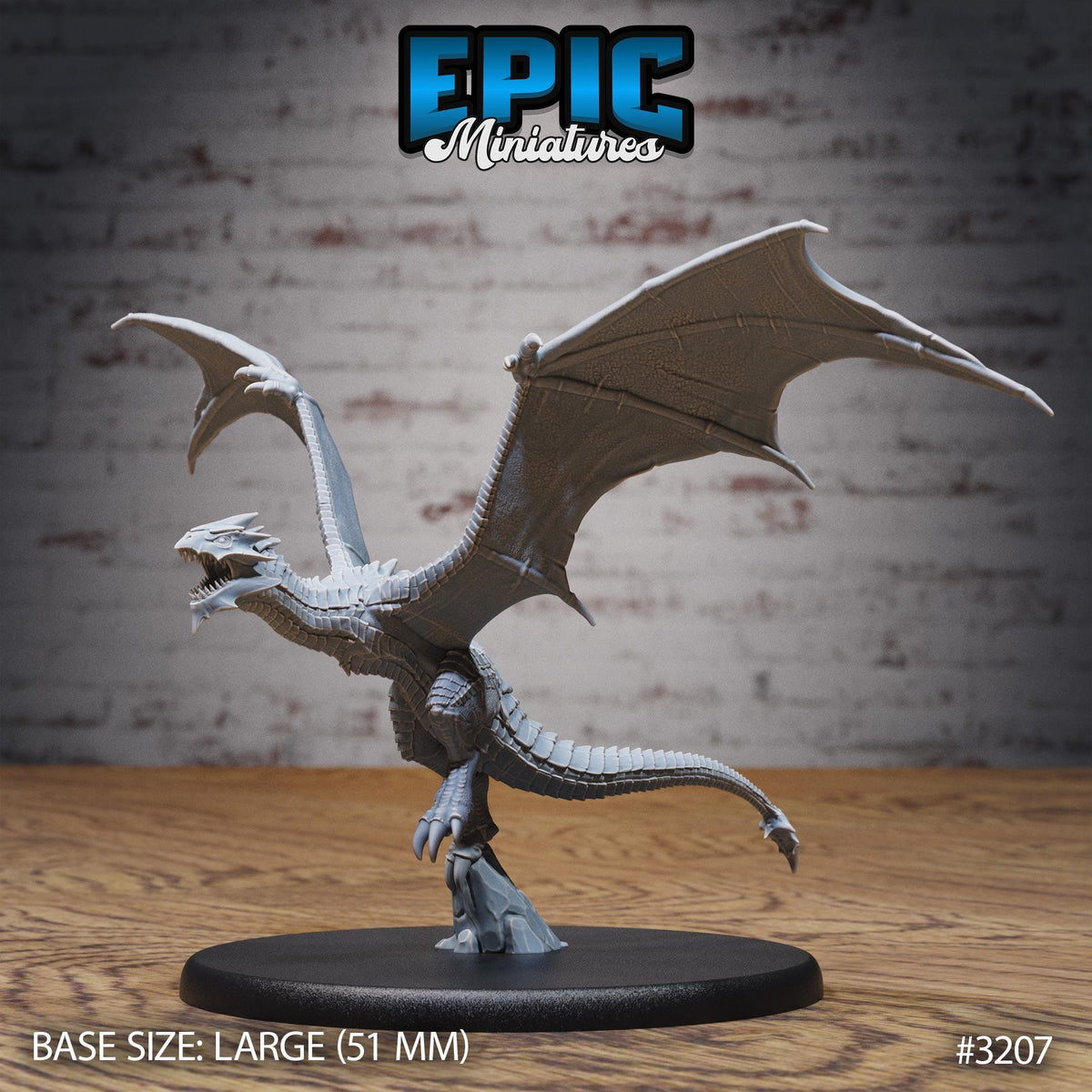 Wyvern Classic Option #3207 back DND miniature Dragons Reign 16k resin