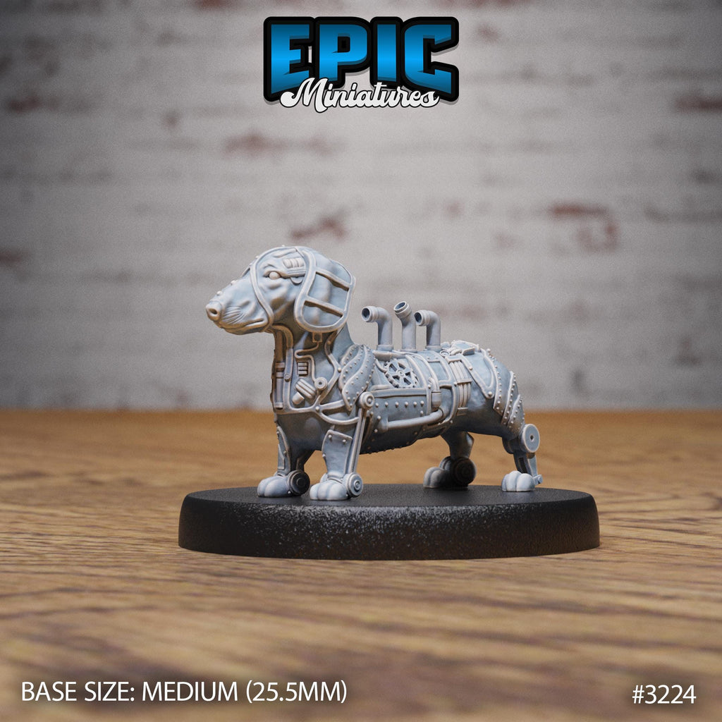 Construct Dachshund Option #3224 front DND miniature Steam Inventions 16k resin