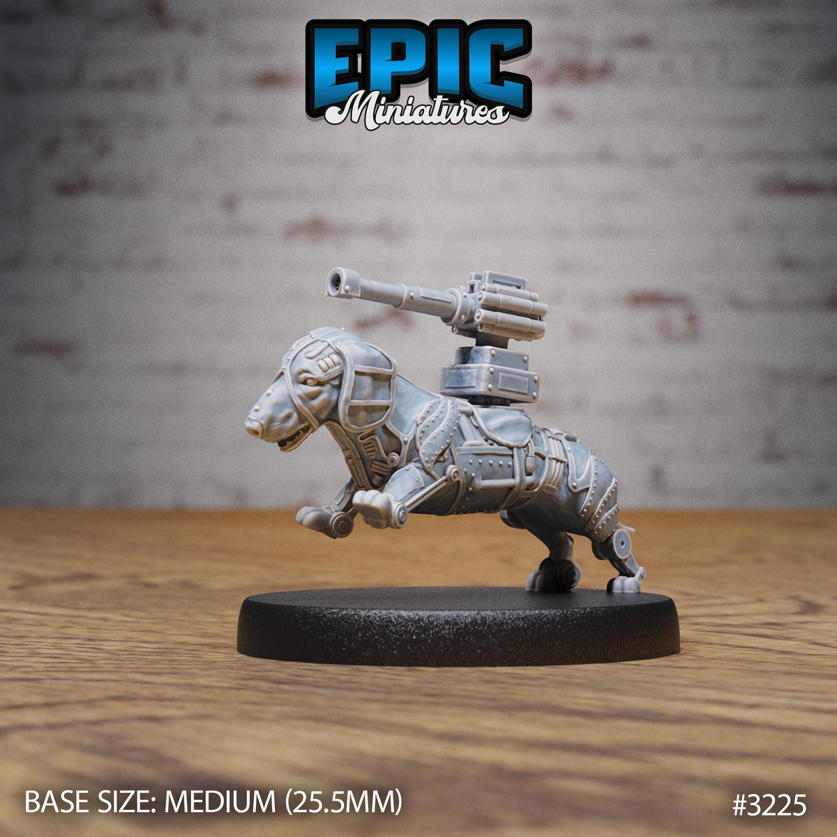 Construct Dachshund Option #3225 front DND miniature Steam Inventions 16k resin