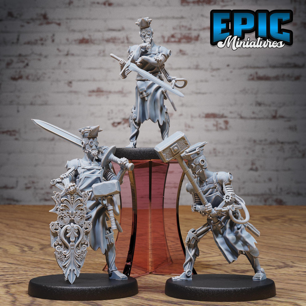 Construct Blacksmith Set of 3 DND miniatures group photo Steam Inventions