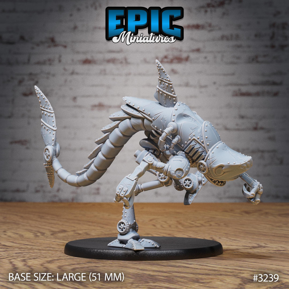 Steam Tech X1100 Sharknator Option #3239 front DND miniature Steam Inventions 16k resin