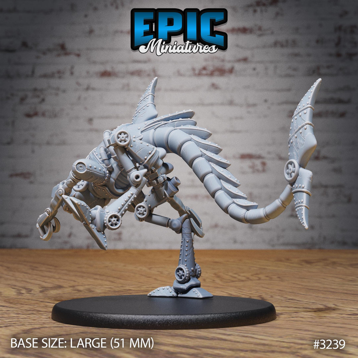 Steam Tech X1100 Sharknator Option #3239 back DND miniature Steam Inventions 16k resin