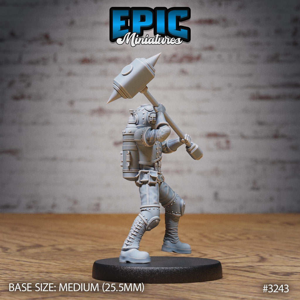 Pressure Diver Option #3243 back DND miniature Steam Inventions 16k resin