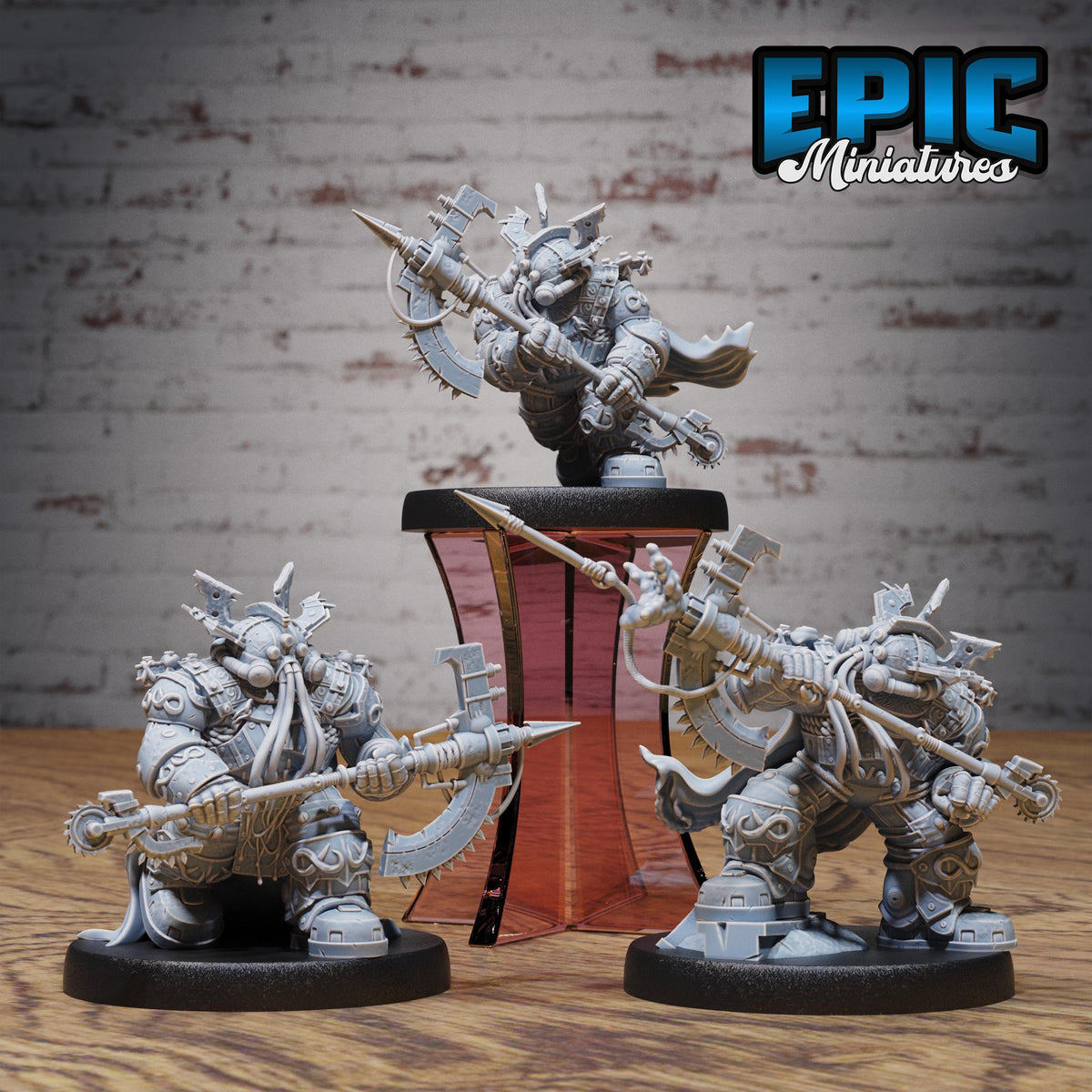 Diving Dwarf Adventurer Set of 3 DND miniatures group photo Steam Inventions