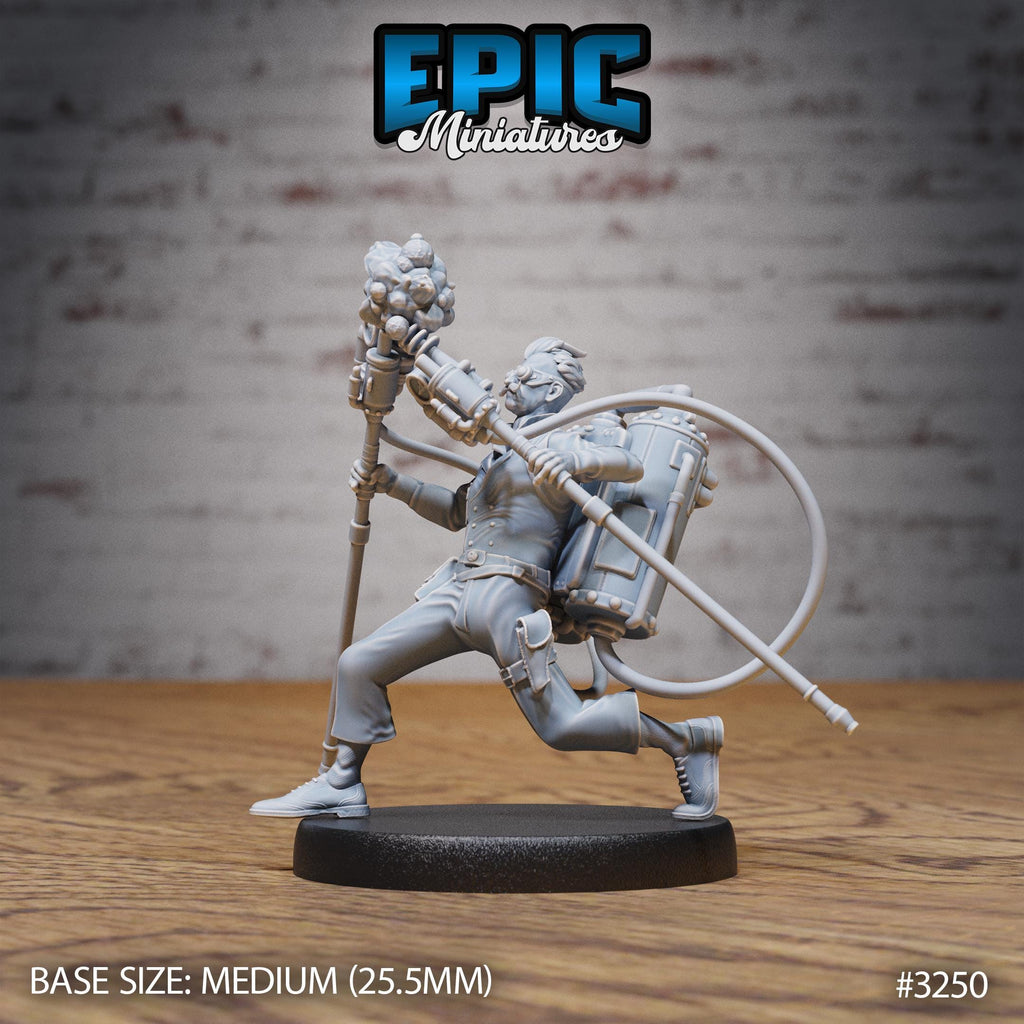 Inventor Joseph Option #3250 front DND miniature Steam Inventions 16k resin