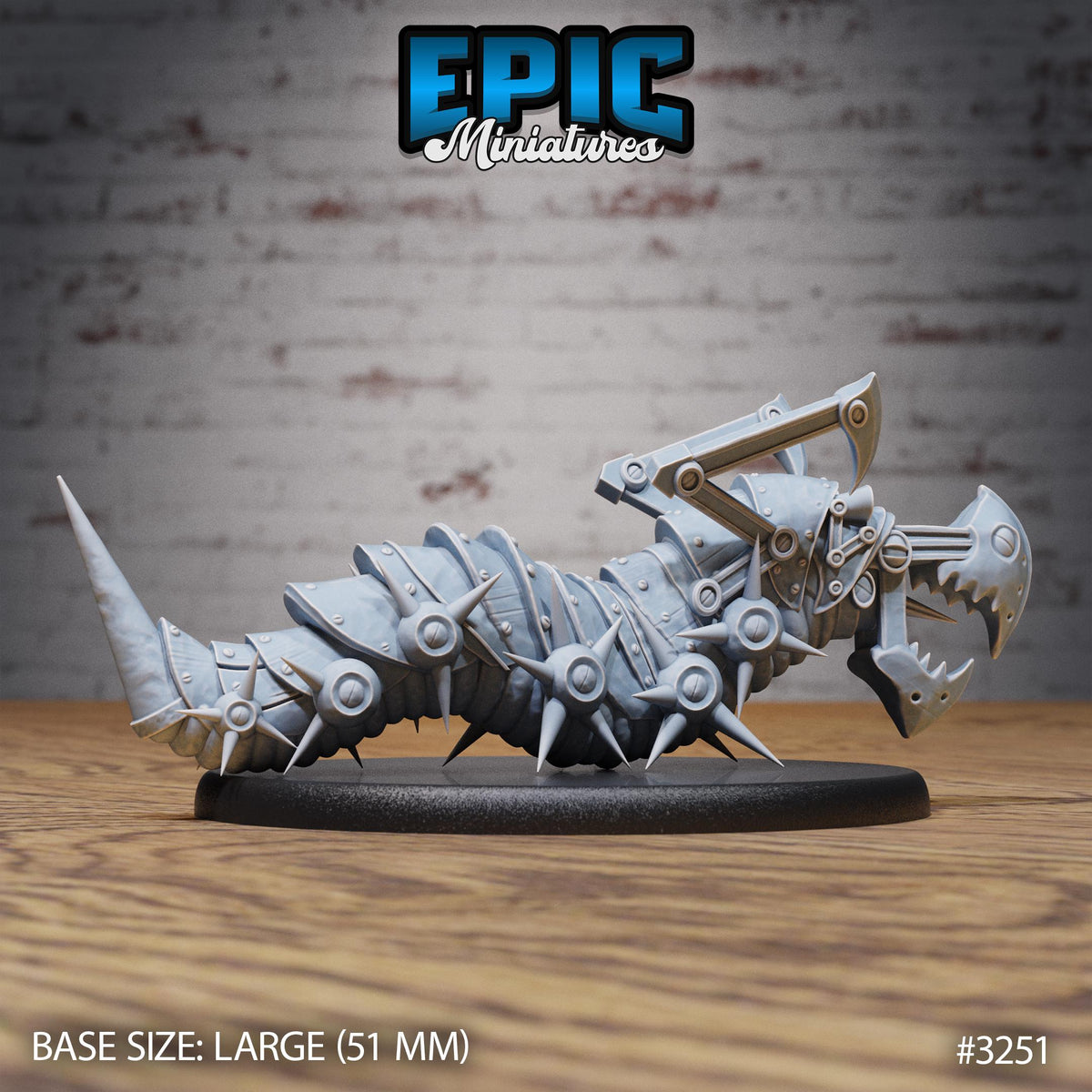 Iron Сentipede Option #3251 back DND miniature Steam Inventions 16k resin