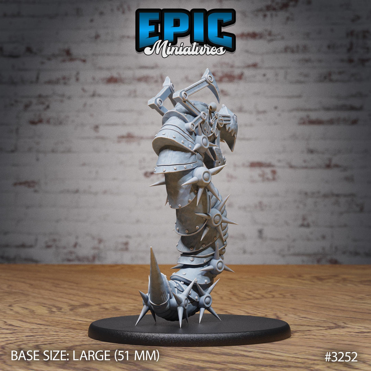 Iron Сentipede Option #3252 back DND miniature Steam Inventions 16k resin