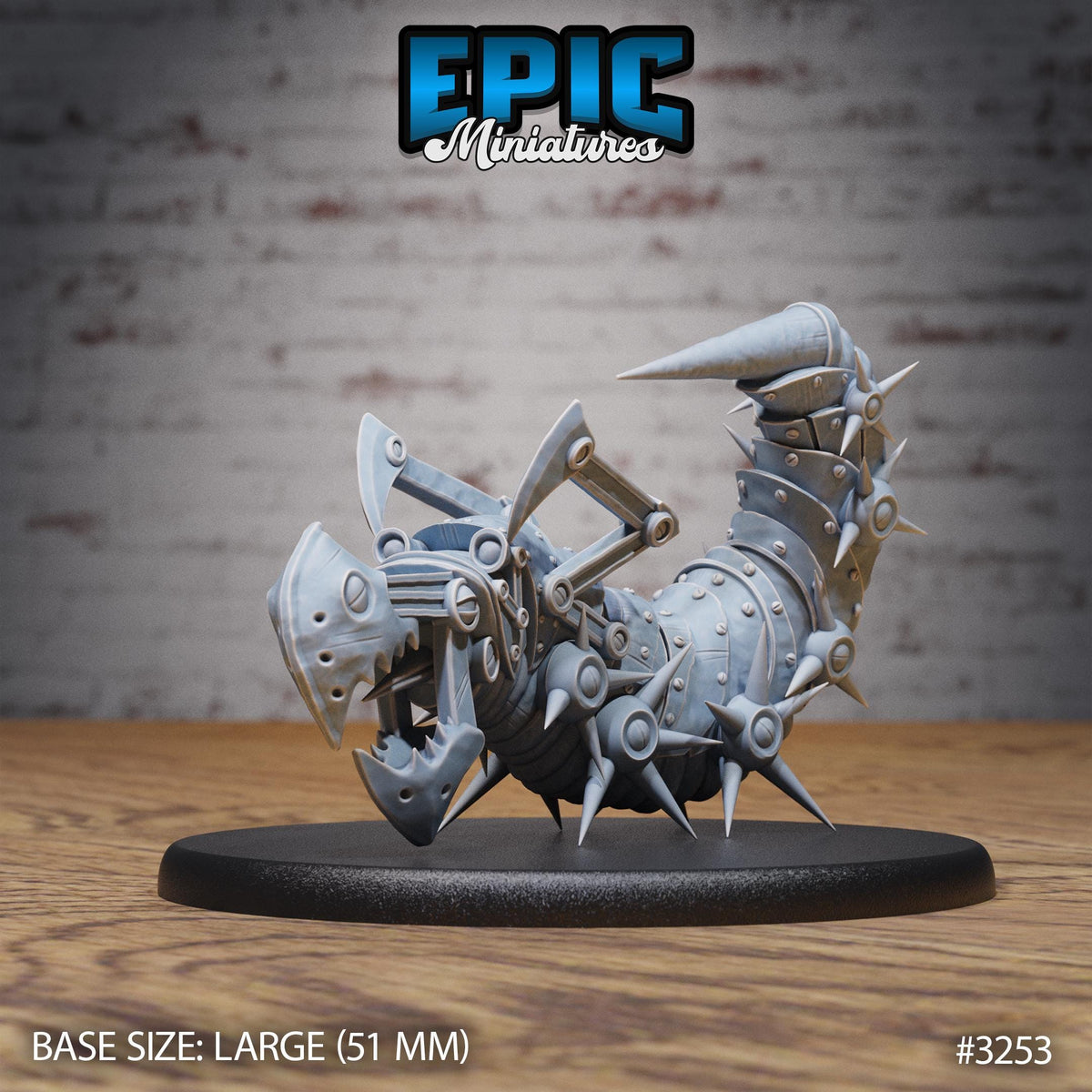 Iron Сentipede Option #3253 front DND miniature Steam Inventions 16k resin