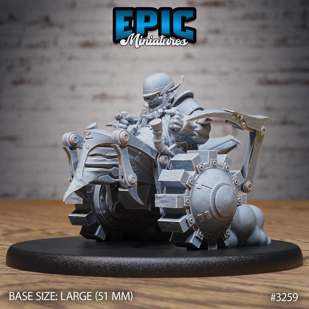 Wheelchair Goblin Option #3259 front DND miniature Steam Inventions 16k resin