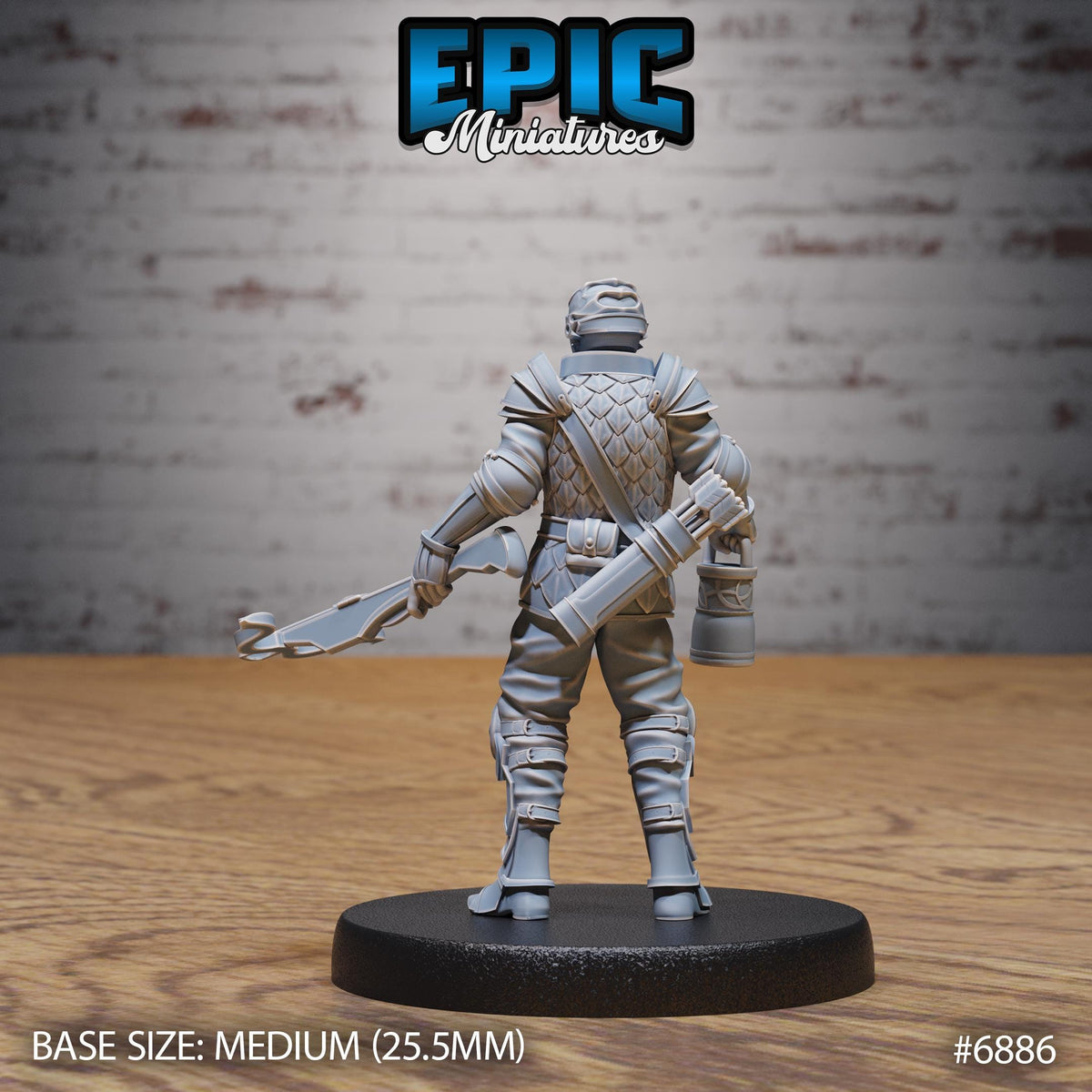Crossbow Guard Option #6886 back DND miniature Knights Honor 16k resin