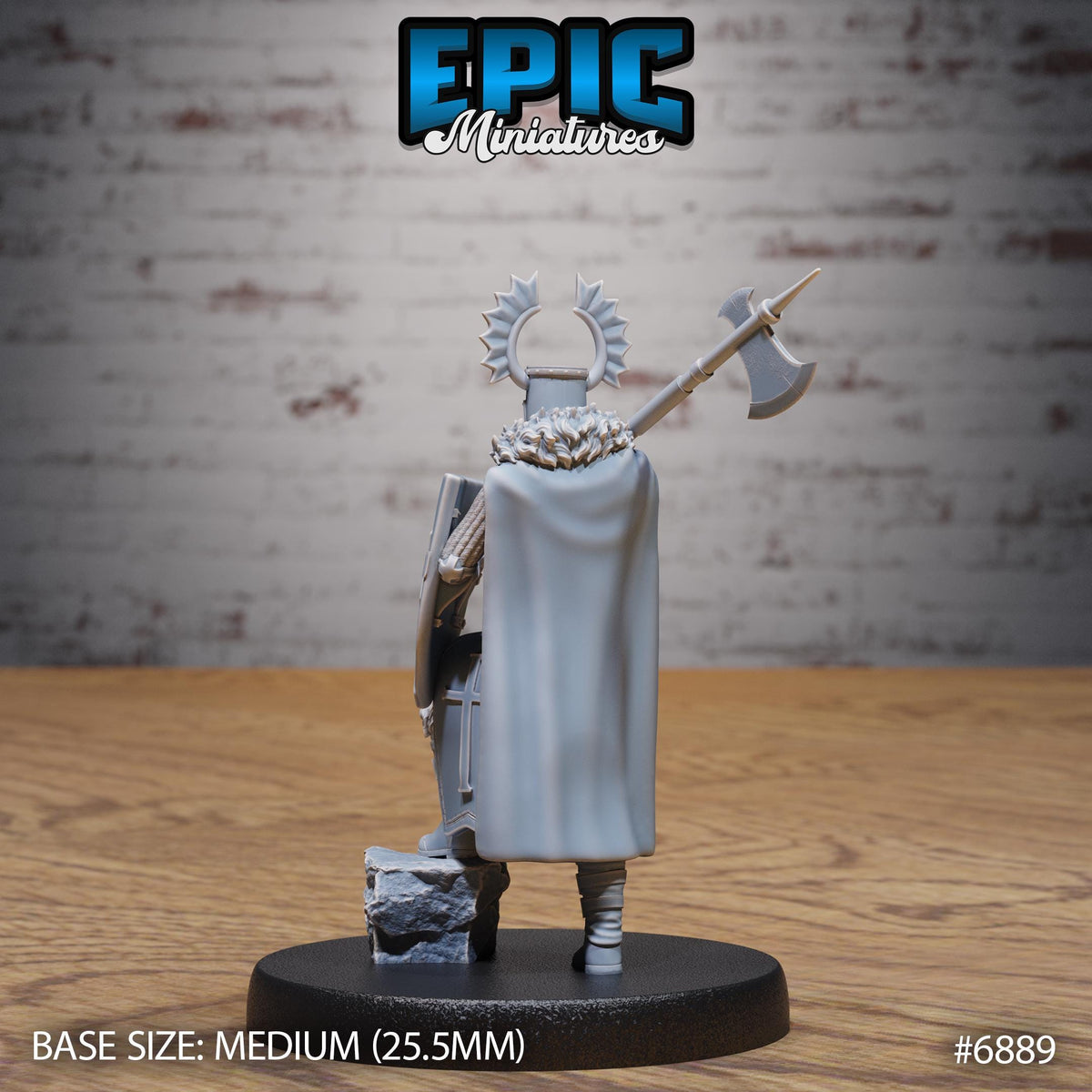 Templar Knight Option #6889 back DND miniature Knights Honor 16k resin