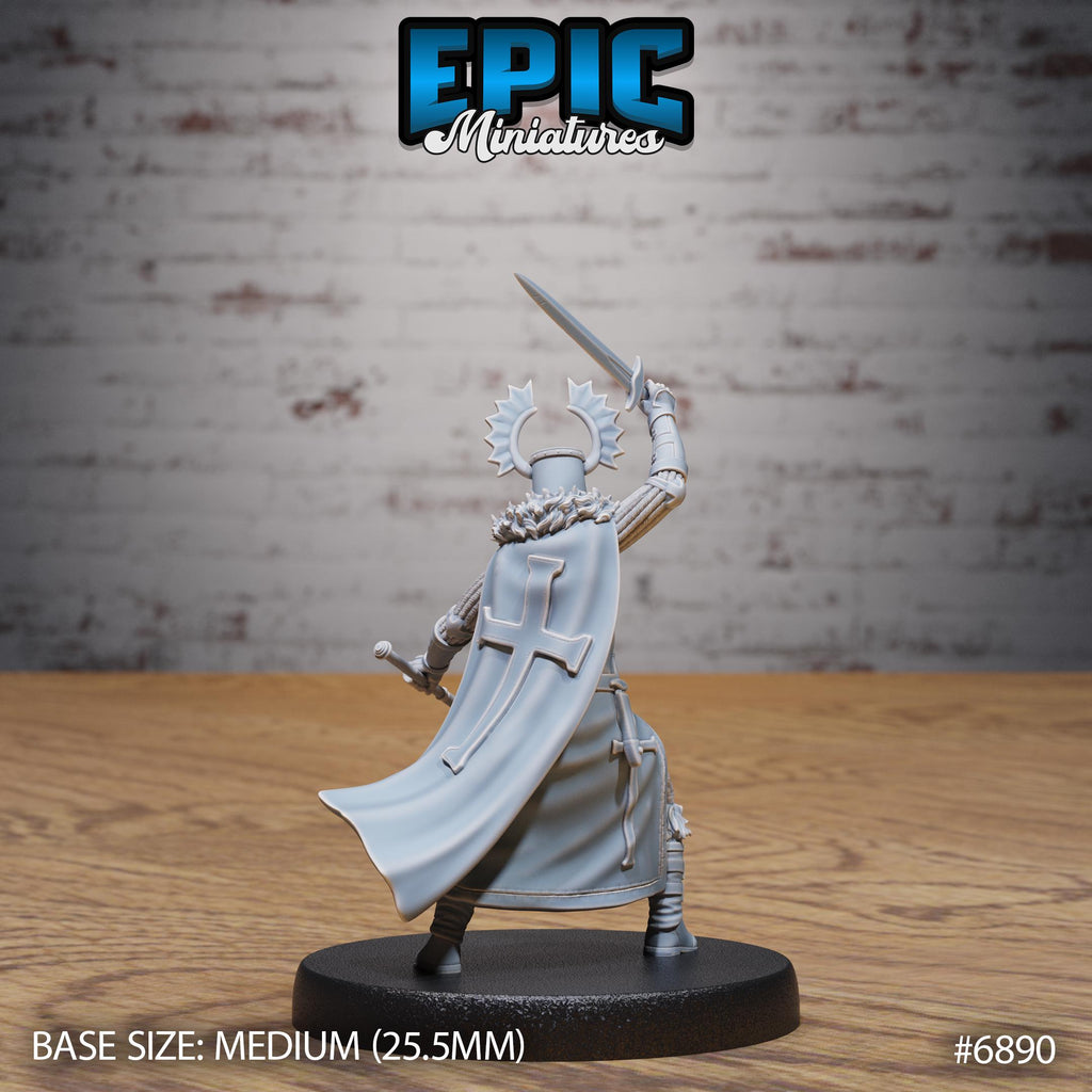 Templar Knight Option #6890 back DND miniature Knights Honor 16k resin