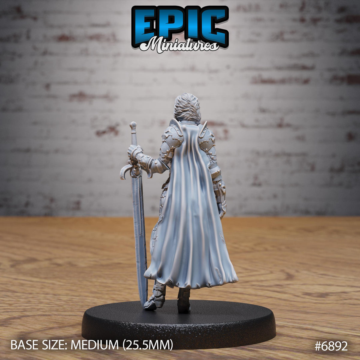 Dark Knight Lady Option #6892 back DND miniature Knights Honor 16k resin