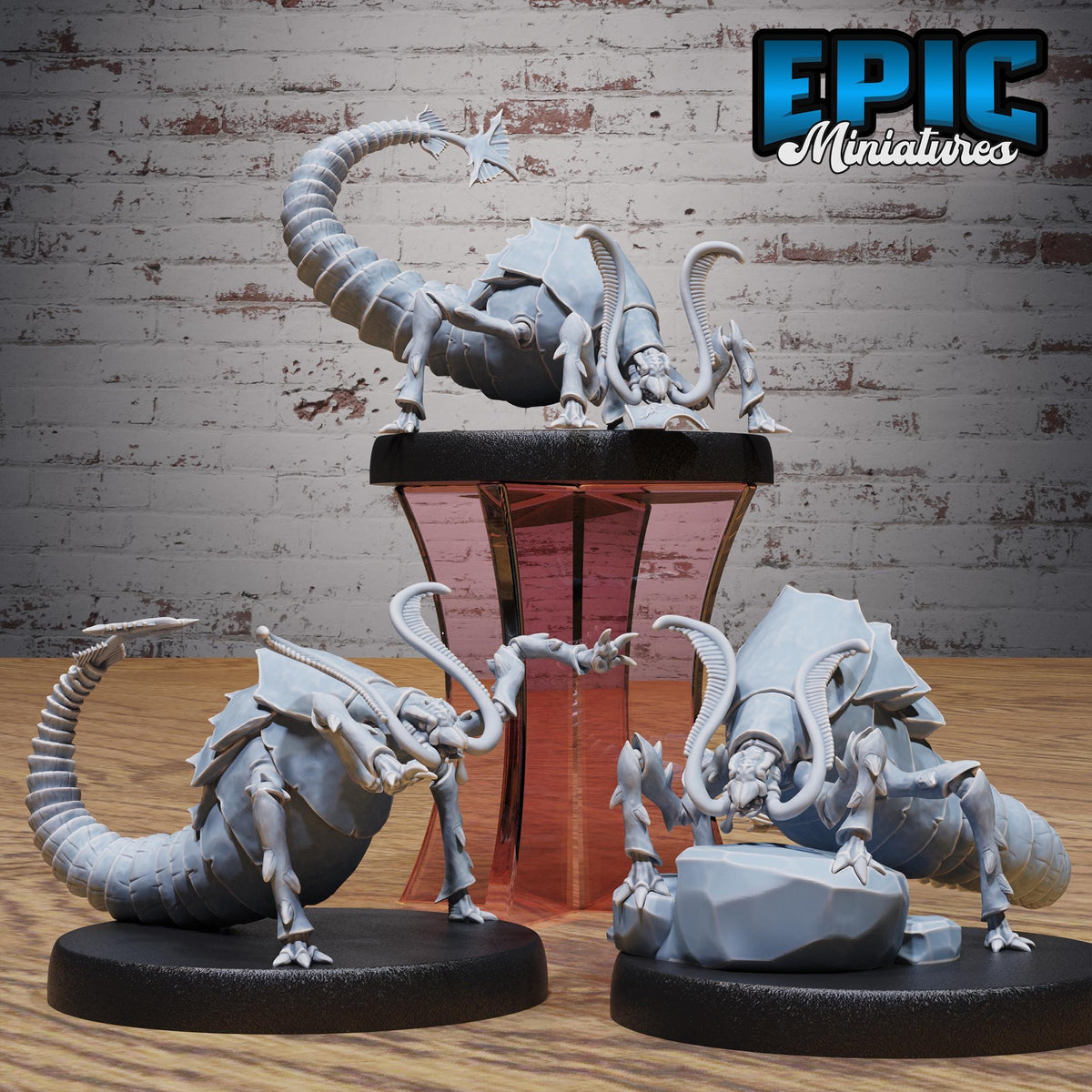 Rust Monster Set of 3 DND miniatures group photo Knights Honor