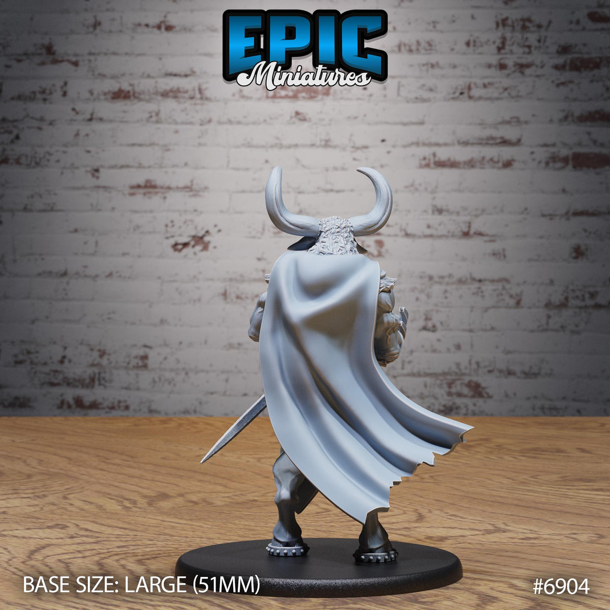 Minotaur Captain Option #6904 back DND miniature Knights Honor 16k resin