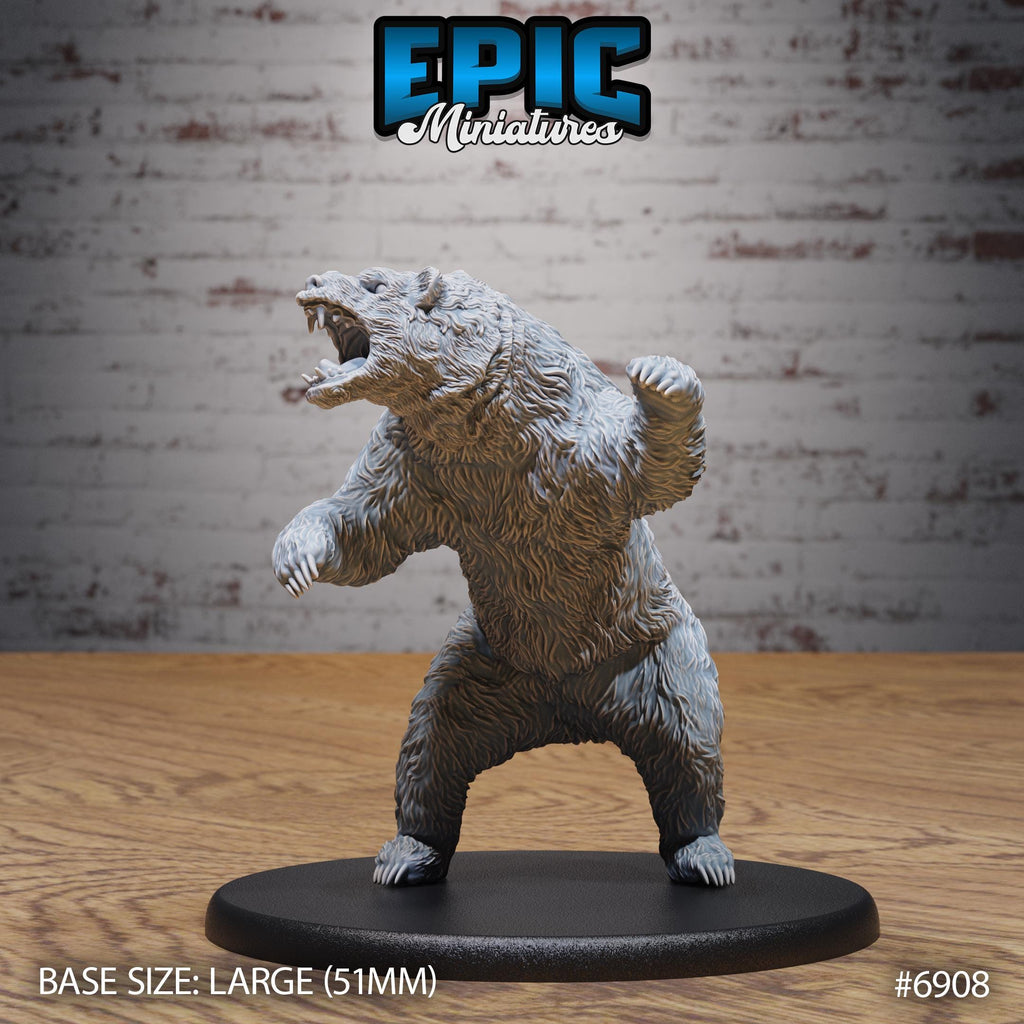 Armored Bear Option #6908 front DND miniature Knights Honor 16k resin