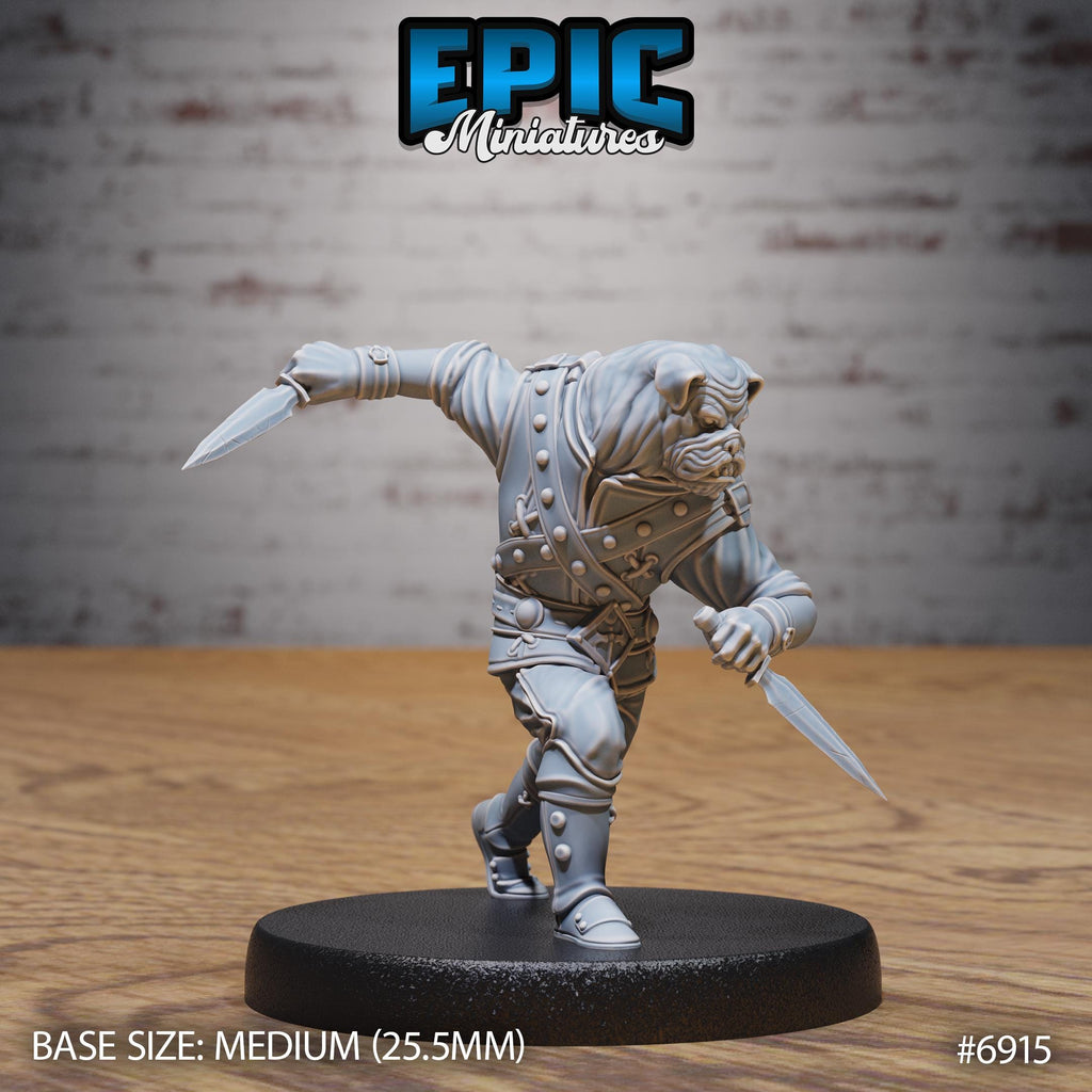 Dog Folk Noble Option #6915 front DND miniature Knights Honor 16k resin