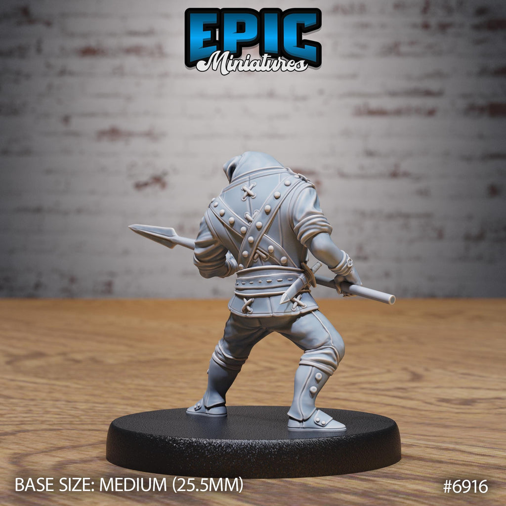 Dog Folk Noble Option #6916 back DND miniature Knights Honor 16k resin