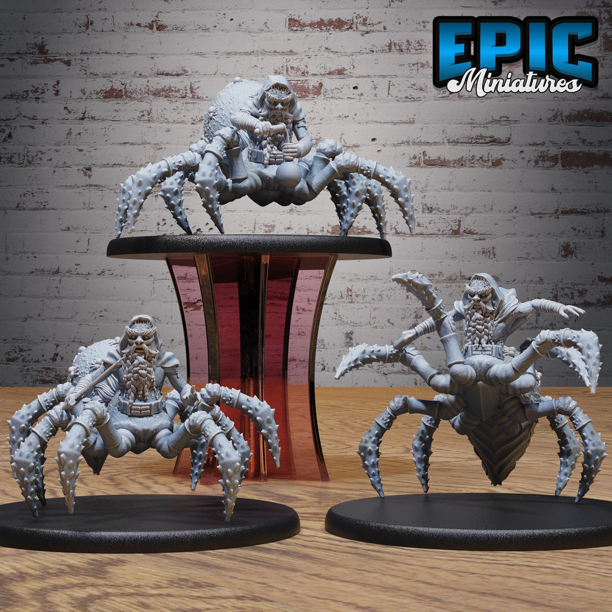 Dwarf Drider Set of 3 DND miniatures group photo Astral Wars