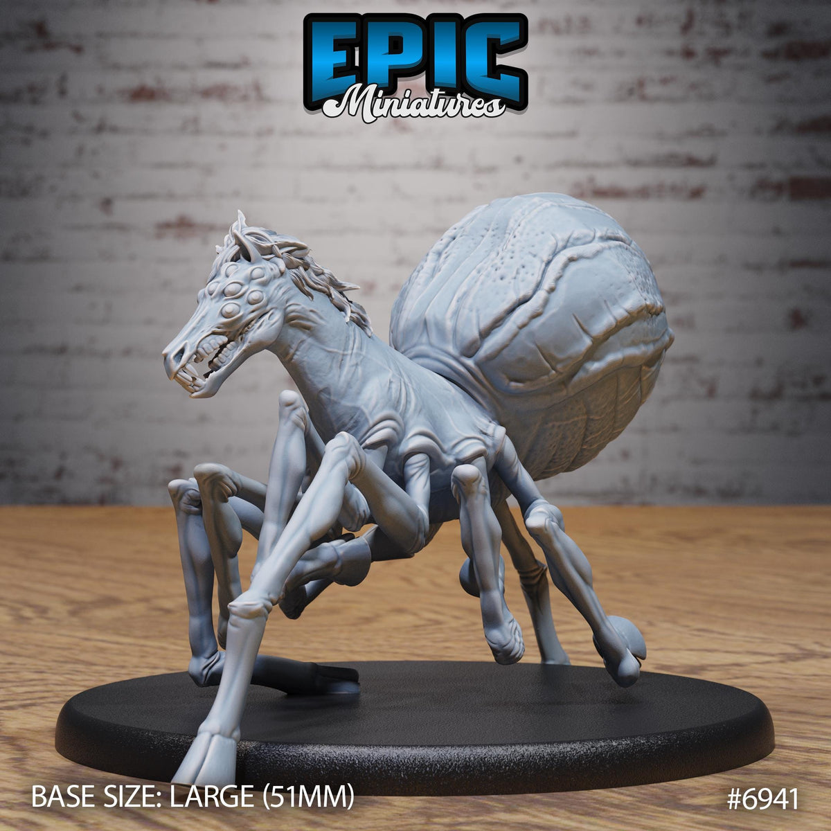 Horse Spider Option #6941 front DND miniature Astral Wars 16k resin