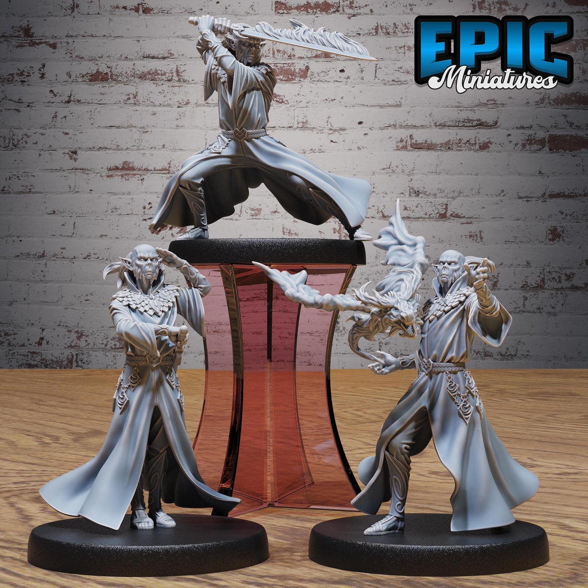 Gith Astral Sorcerer Set of 3 DND miniatures group photo Astral Wars