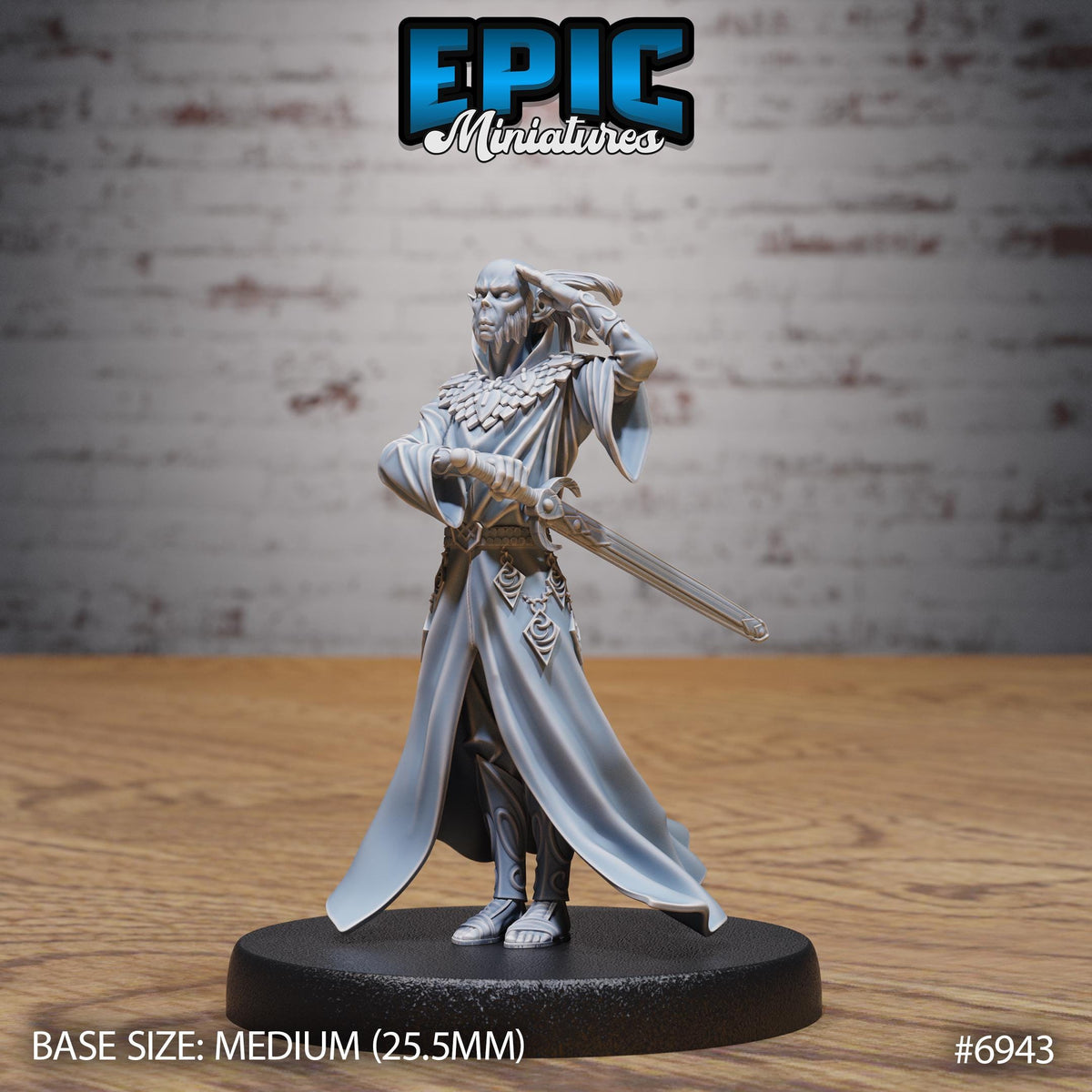 Gith Astral Sorcerer Option #6943 front DND miniature Astral Wars 16k resin