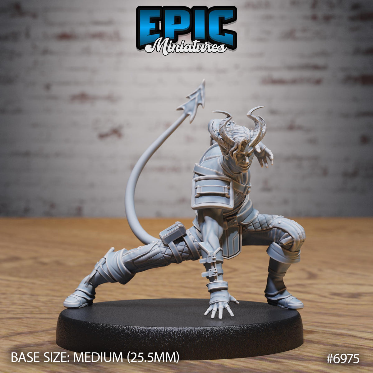Tiefling Rogue Option #6975 front DND miniature Infernal Heritage 16k resin