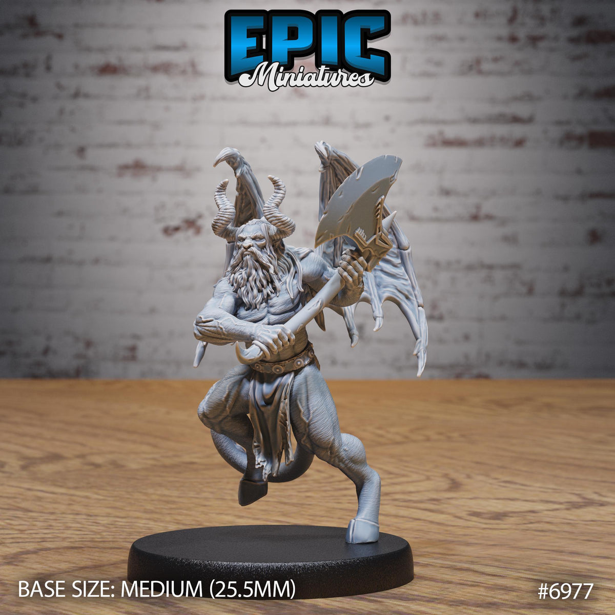 Cambion Classic Option #6977 front DND miniature Infernal Heritage 16k resin