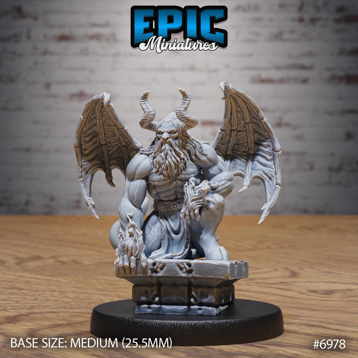Cambion Classic Option #6978 front DND miniature Infernal Heritage 16k resin