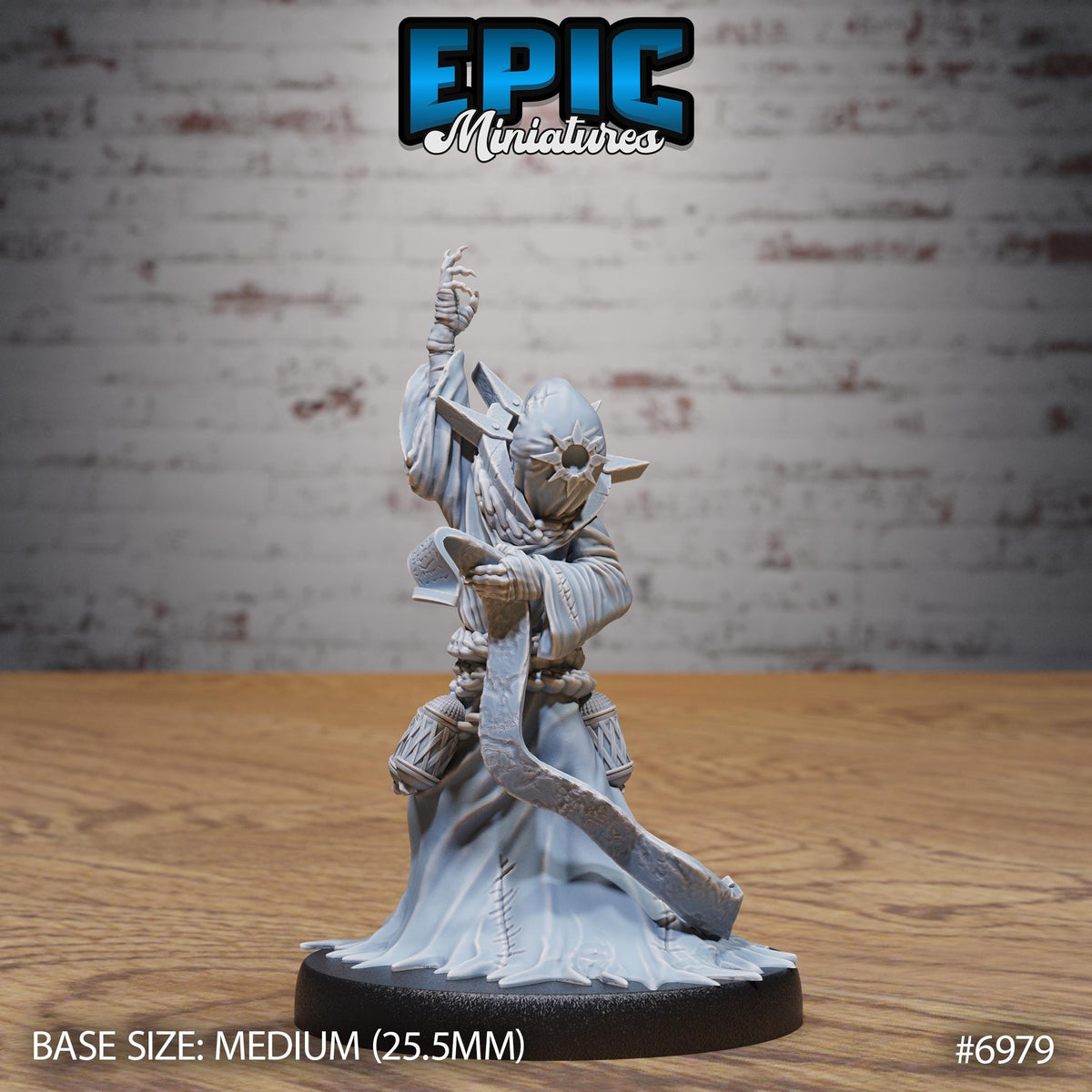 Red Cultist Option #6979 front DND miniature Infernal Heritage 16k resin