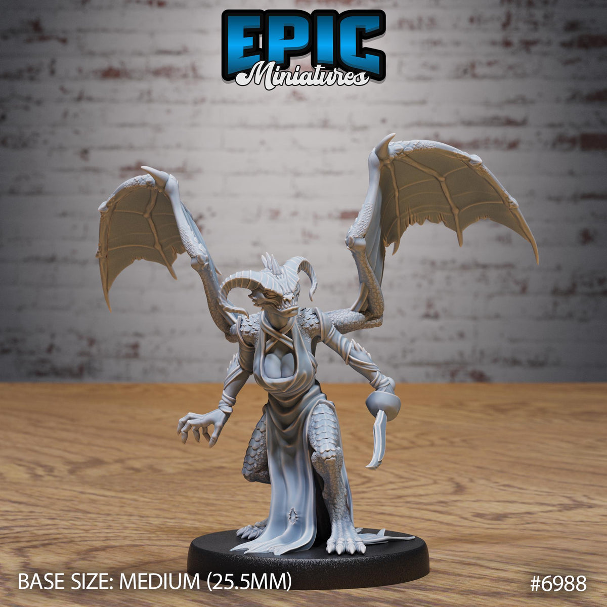 Female Night Stalker Option #6988 front DND miniature Infernal Heritage 16k resin