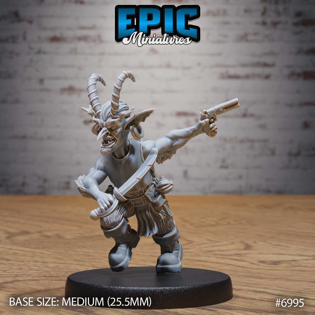 Tiefling Goblin Option #6995 front DND miniature Infernal Heritage 16k resin
