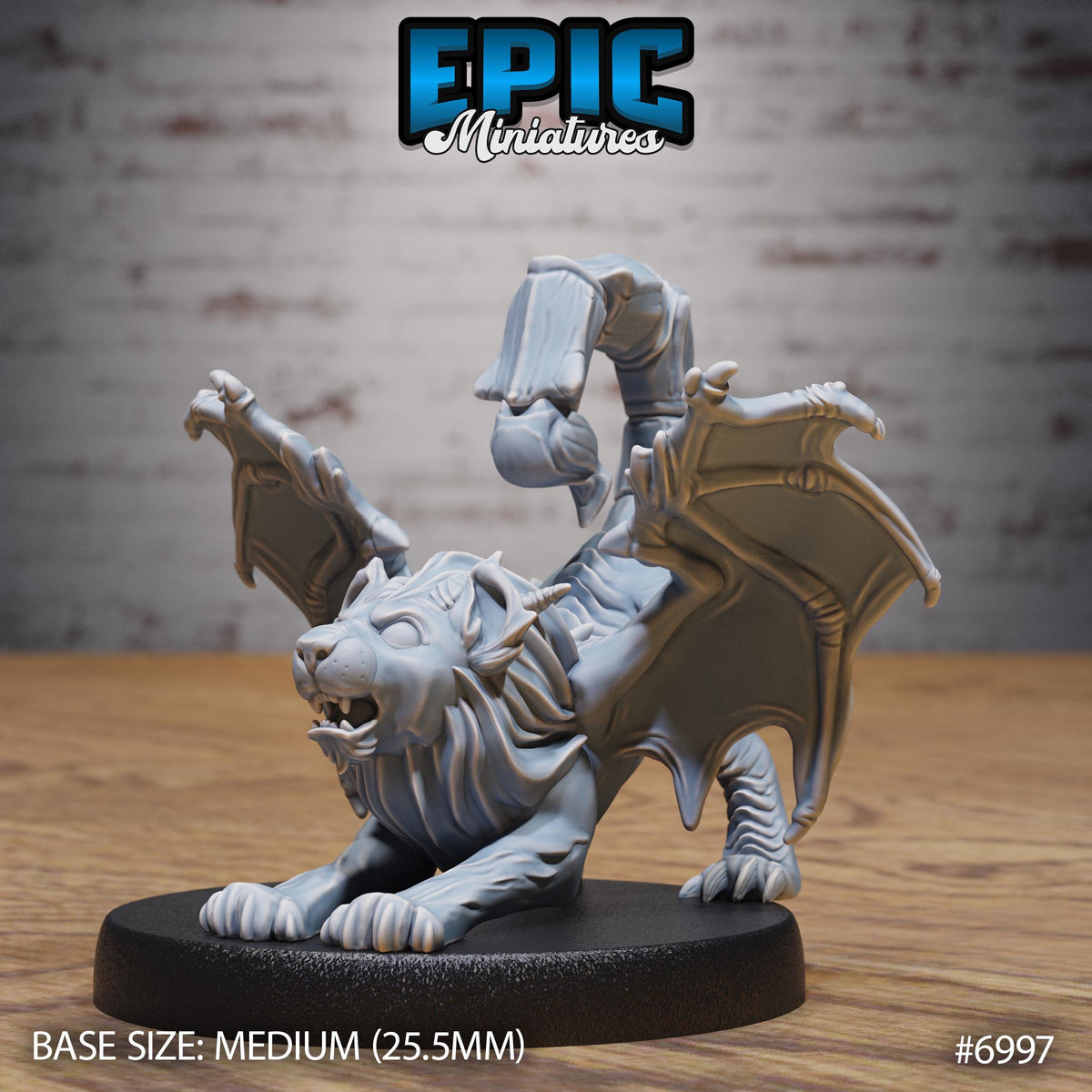 Manticore Baby Option #6997 front DND miniature Infernal Heritage 16k resin