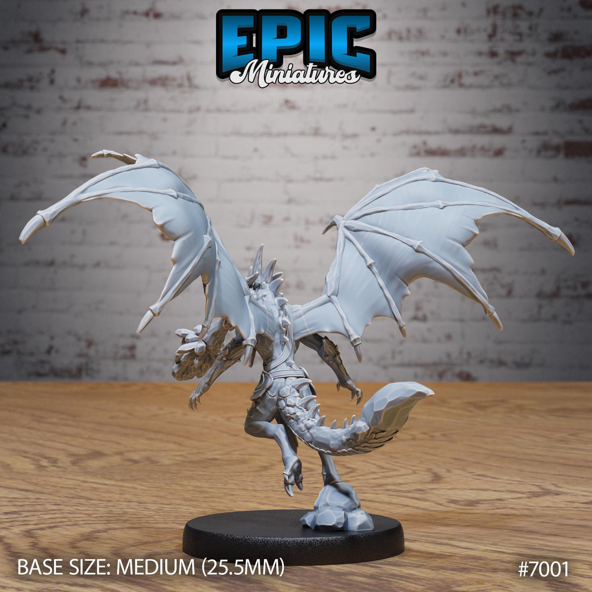 Draconic Demon Amethyst Option #7001 back DND miniature Infernal Heritage 16k resin