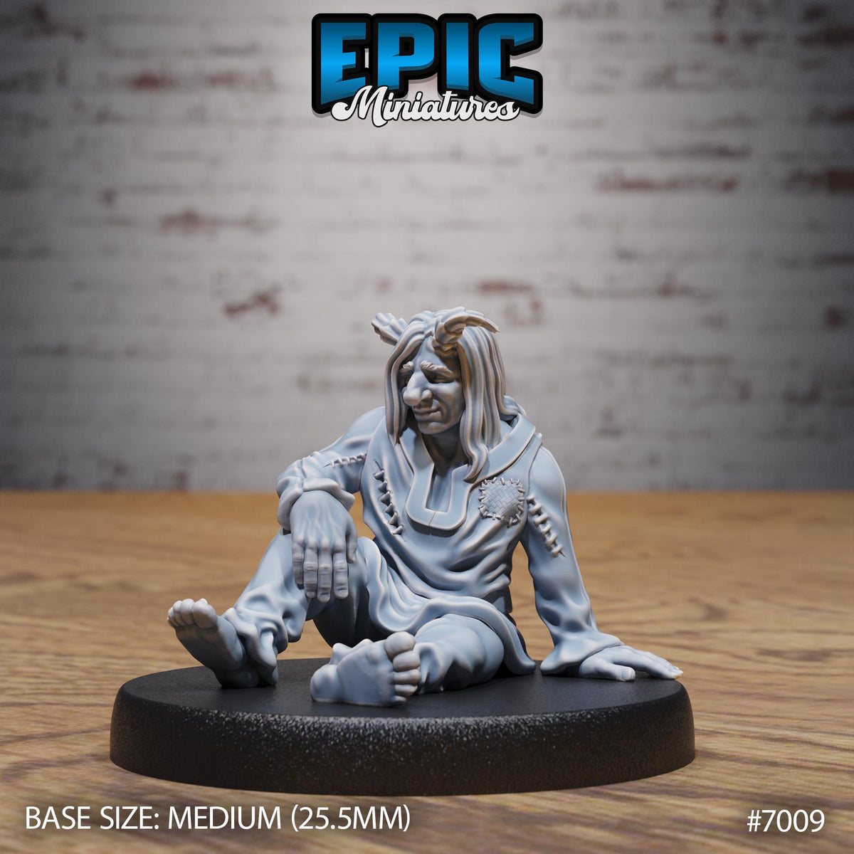 Tiefling Villager Option #7009 front DND miniature Infernal Heritage 16k resin